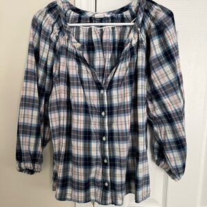 Gap plaid blouse